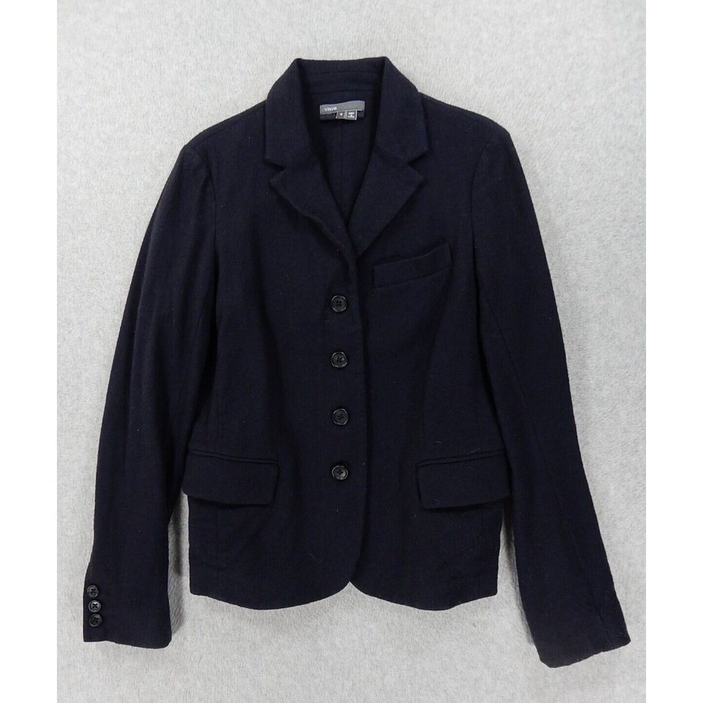 Vince Wool Blend 4 Button‎ Fitted Blazer (Women's Size 4) Blue